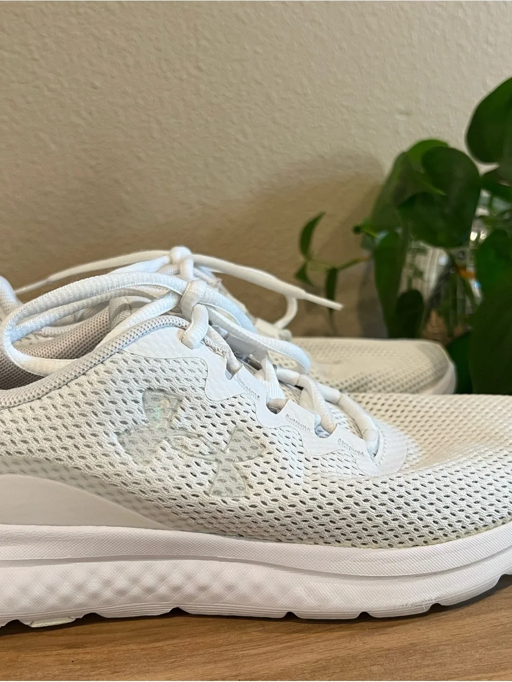 Under Armour White Athletic Mesh Sneakers
